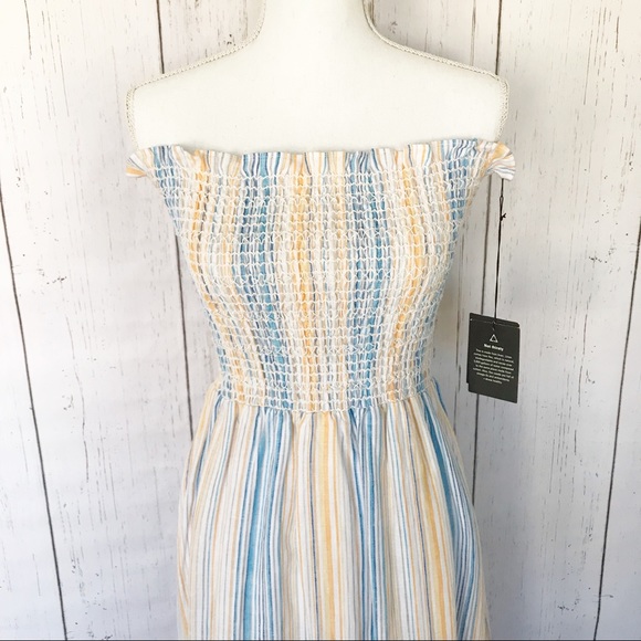 Reformation Midi Strapless Bermuda Ruffled Dress - Picture 3 of 6